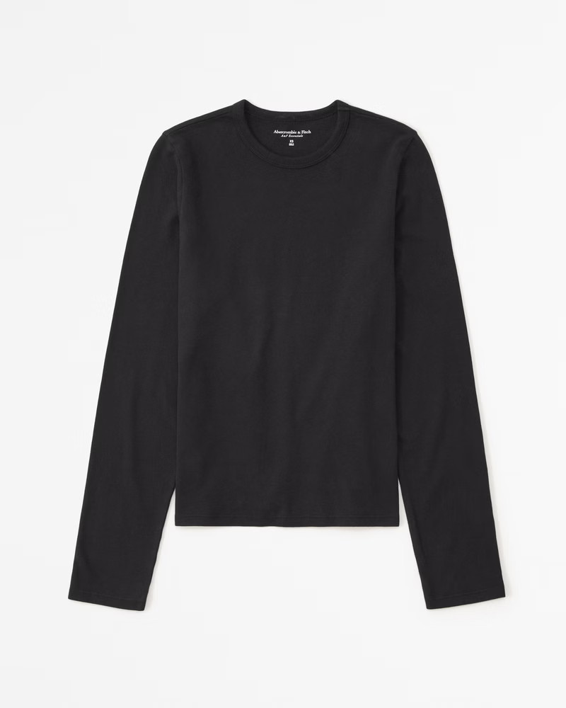 Essential Long-Sleeve Skimming Tee | Abercrombie & Fitch (US)