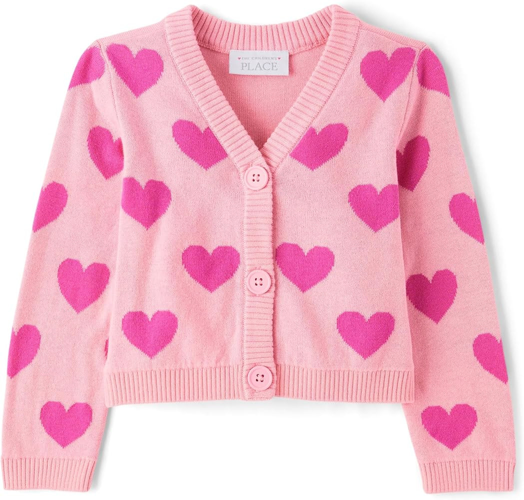 The Children's Place Baby Girls' and Toddler Long Sleeve Knit Button Front Cardigan | Amazon (US)