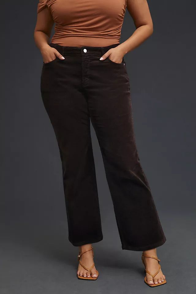 Pilcro Yaya Mid-Rise Crop Flare Corduroy Jeans | Anthropologie (US)