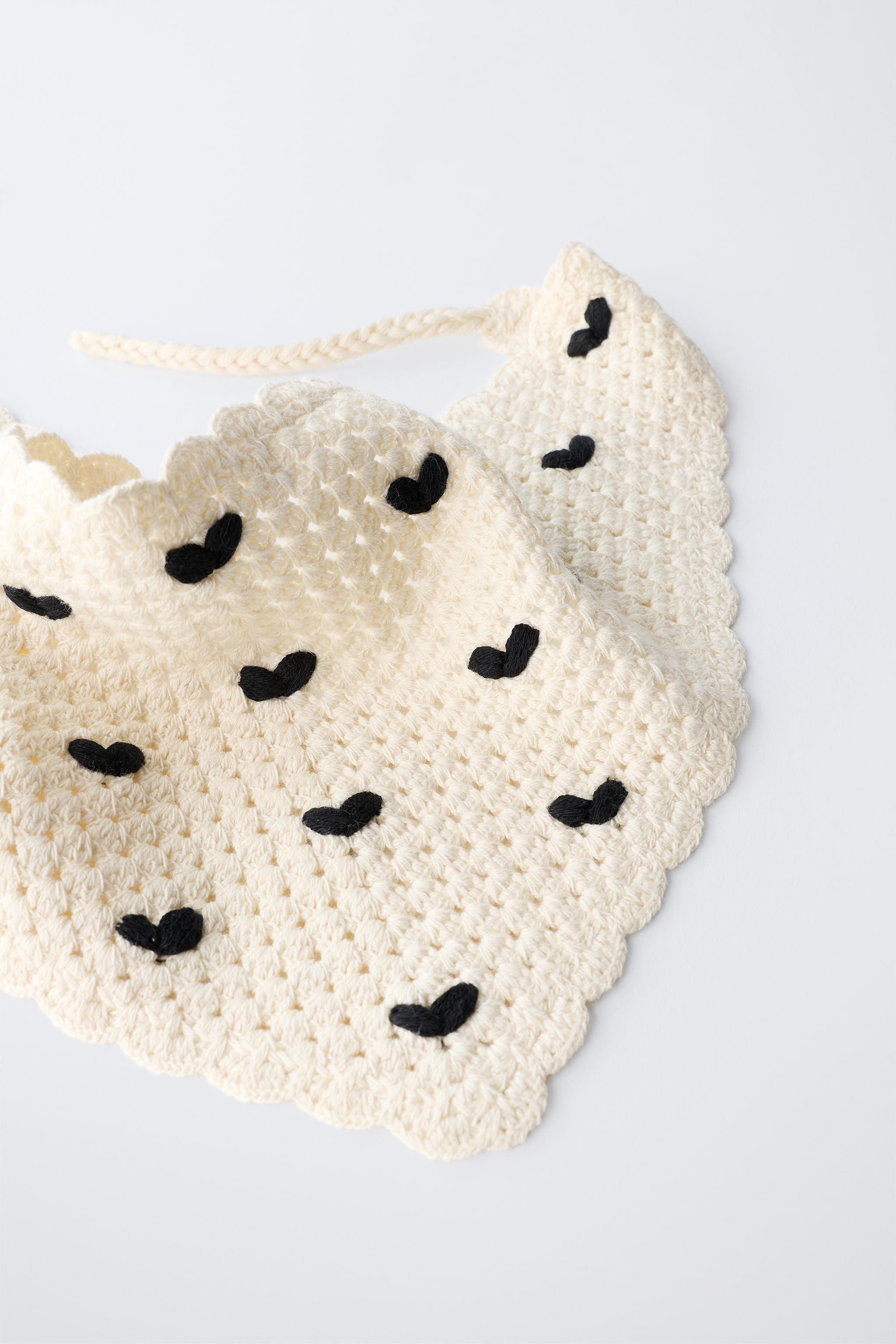 HEARTS CROCHET KNIT BANDANA | Zara US