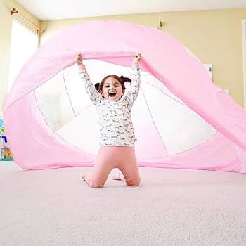 The Original Patented AirFort - Build A Fort in 30 Seconds, Inflatable Fort for Kids, Play Tent for 3-12 Years, A Playhouse Where Imagination Runs Wild, Fan not Included (Pretty in Pink) | Amazon (US)