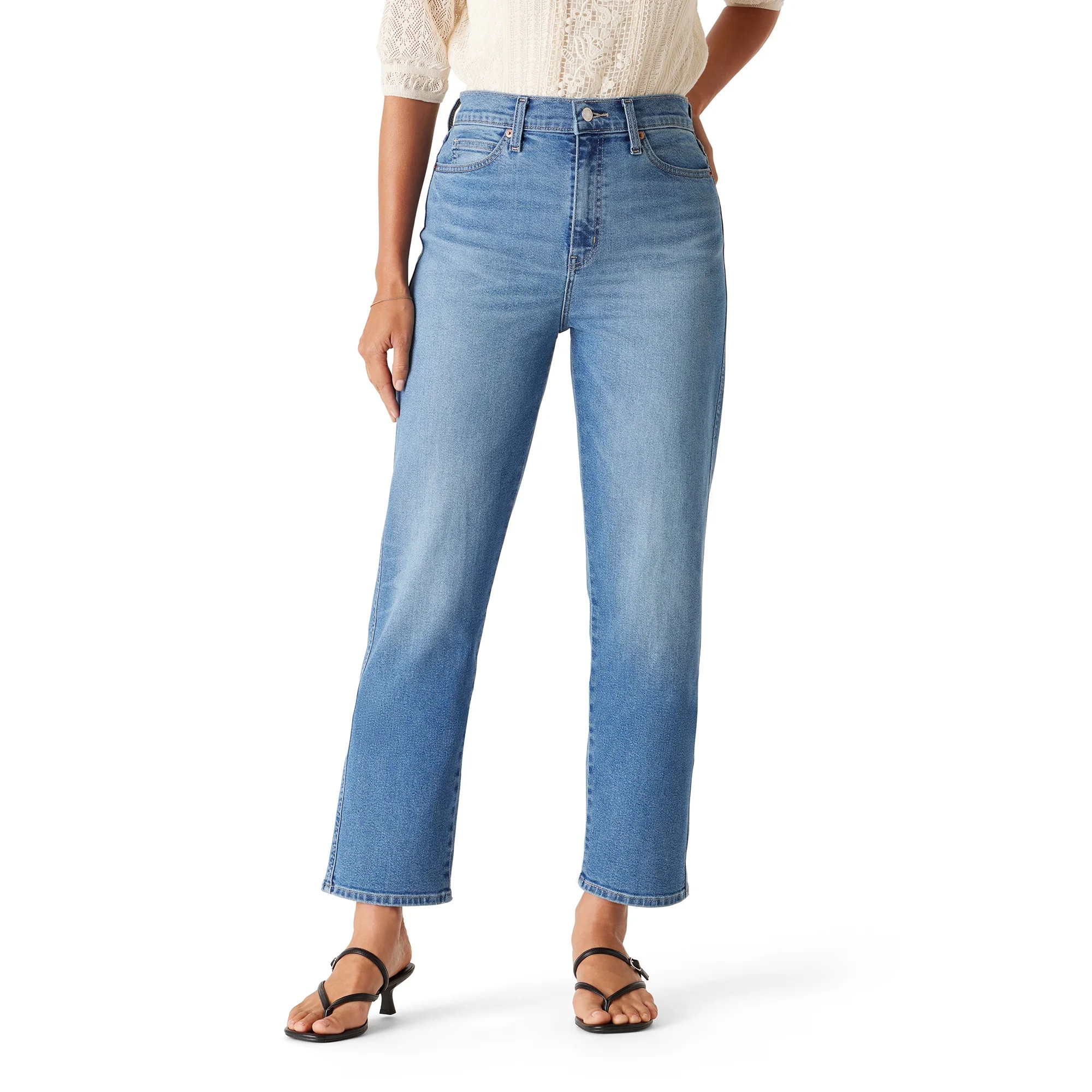 Levi Strauss Signature Women's and Women's Plus High Rise Straight Jean, Sizes 2-28 | Walmart (US)