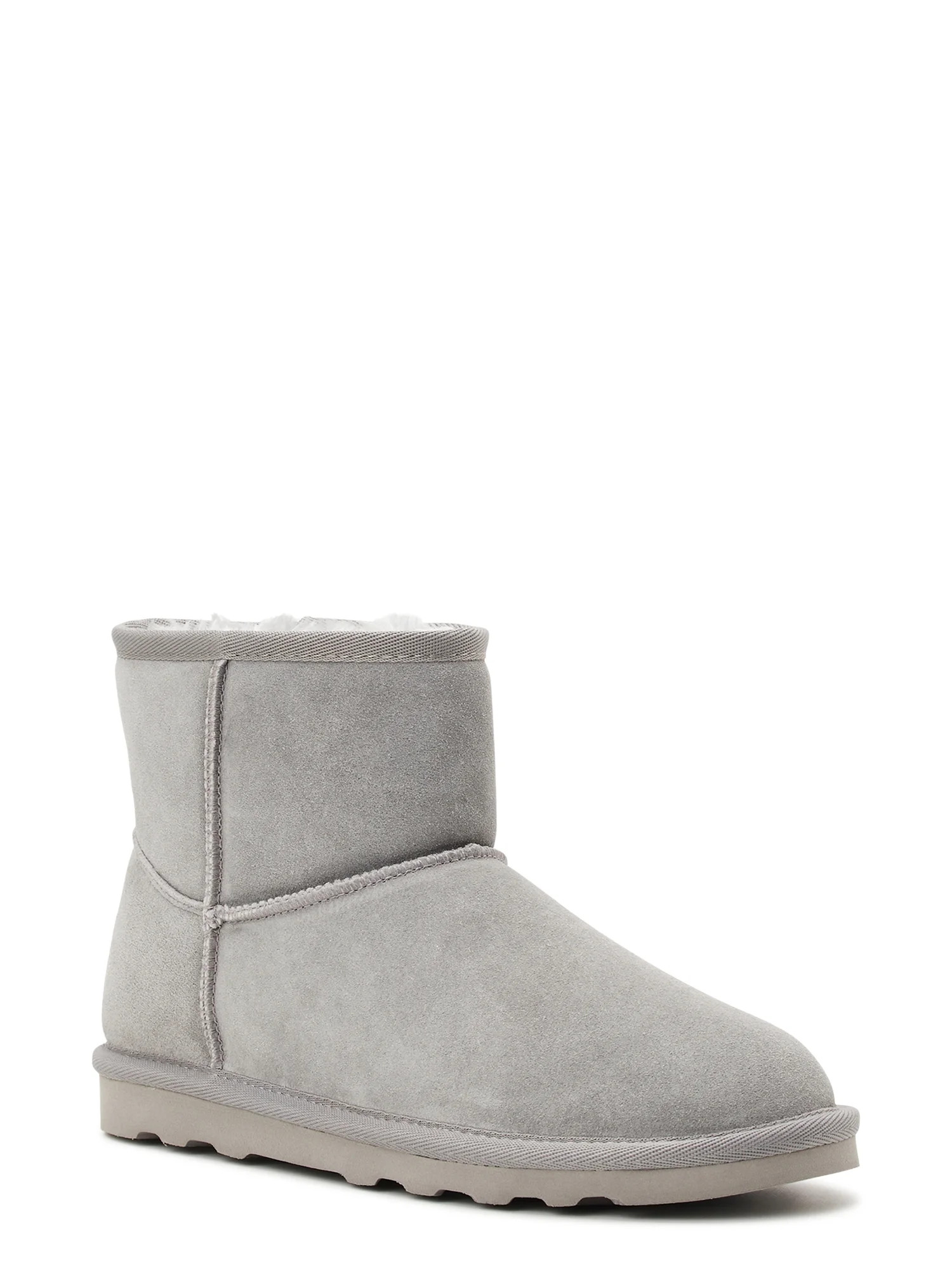 Time and Tru Women's Mini Genuine Suede Boot | Walmart (US)