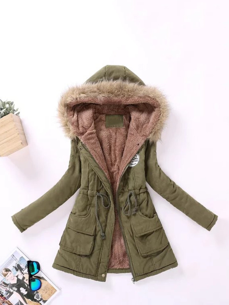 Faux Fur Lined Parka Coat | SHEIN