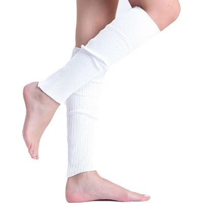 AWS/American Made 1 Pair Women's Knitted Leg Warmers for Cold Weather 21 Inches Long - White | Target