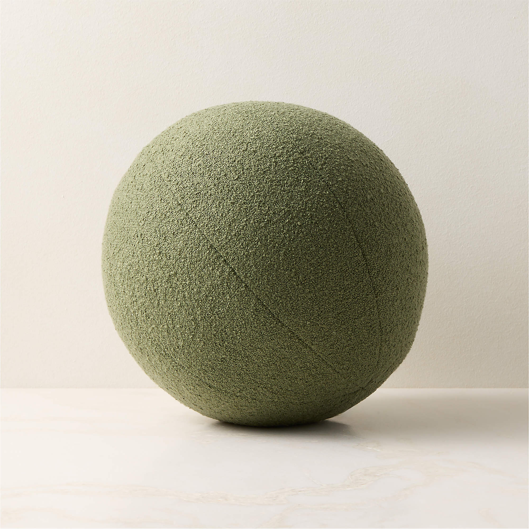 Silves Black Performance Boucle Sphere Outdoor Throw Pillow 12" + Reviews | CB2 | CB2