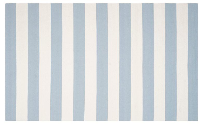 Severine Flat-Weave Rug, Sky Blue | One Kings Lane