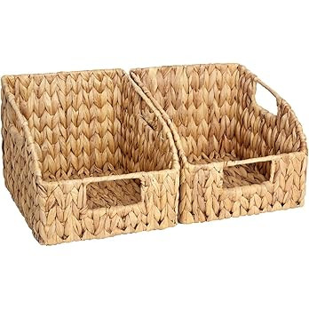 StorageWorks Pantry Baskets for Organizing, Wicker Baskets with Built-in Handles, Handwoven Wicke... | Amazon (US)