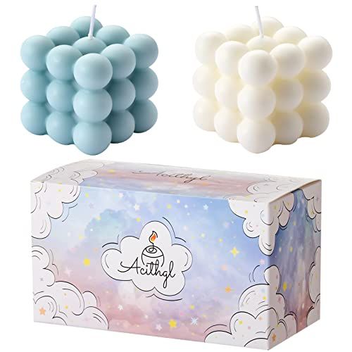 Bubble Candle - Cube Soy Wax Candles, Home Decor Candle, Scented Candle Set 2 Pieces, Home Use and G | Amazon (US)