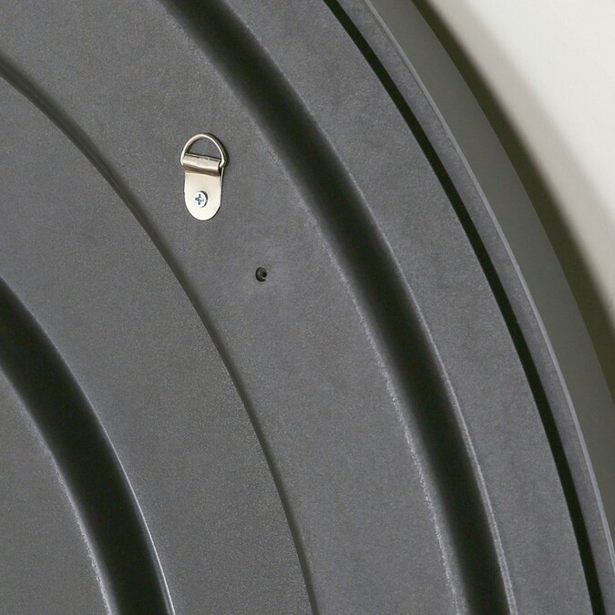 allen + roth 36-in L x 1-in W Round Black Framed Wall Mirror Lowes.com | Lowe's