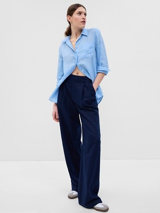Linen Boyfriend Shirt | Gap (US)