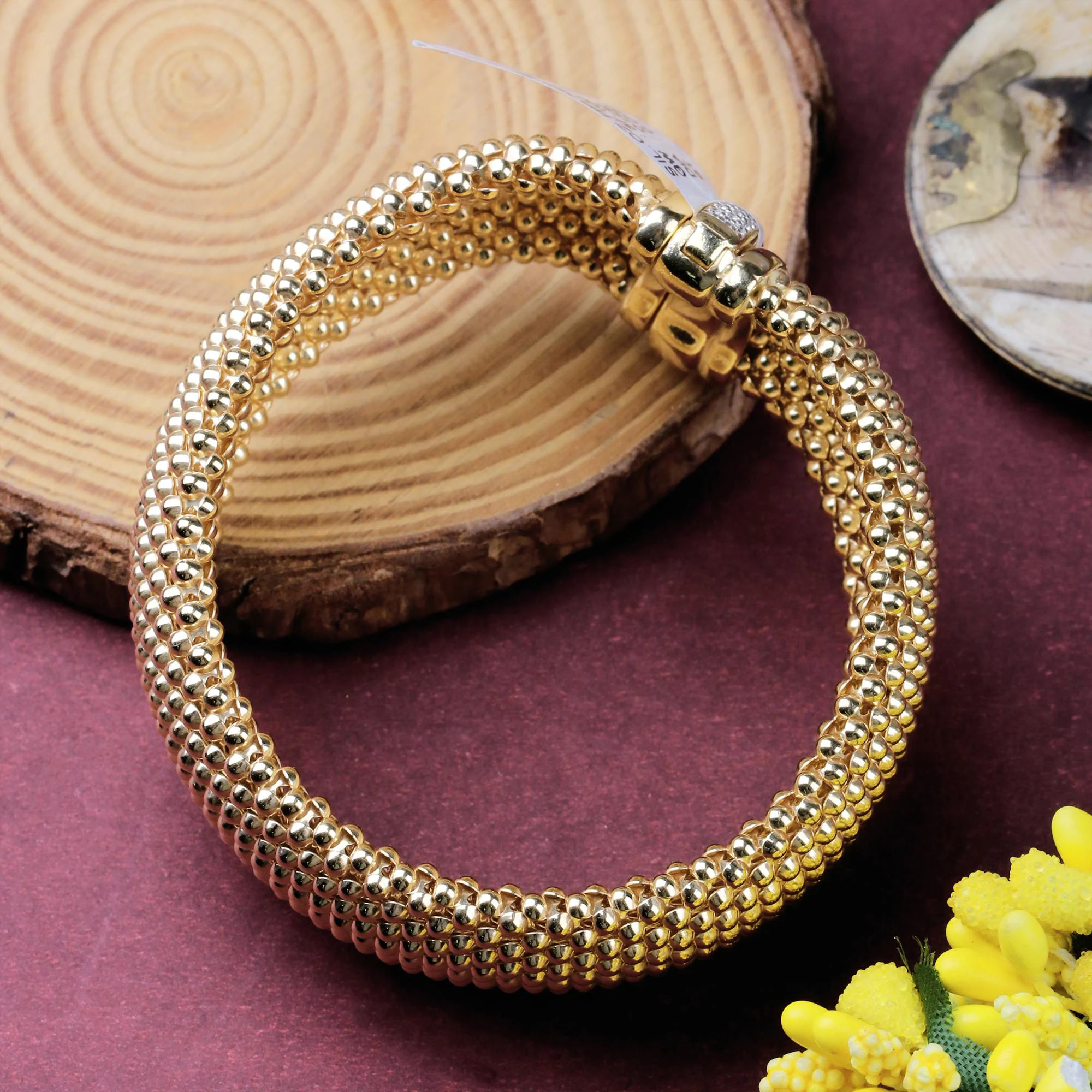 Yellow Plated Graduated Cubic Zirconia Bangle : 925 Sterling Silver | Etsy (Global)