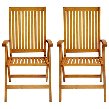 ALK Brands - Patio Outdoor Hardwood Tullamore Reclining Dining Arm Chairs, set of 2 | Walmart (US)