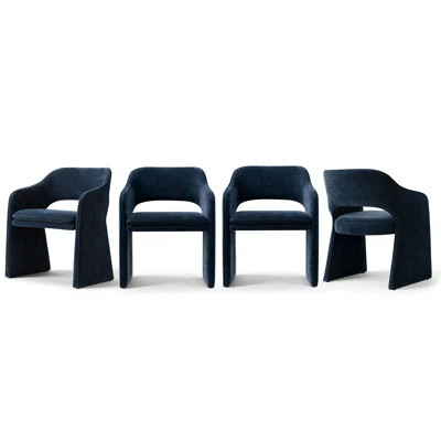 19" Seat Height Upholstered Chenille Dining Chair | Wayfair North America