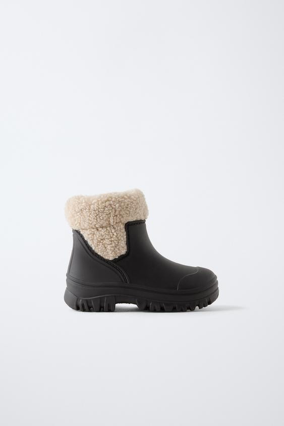 FAUX SHEARLING WELLIES | Zara UK