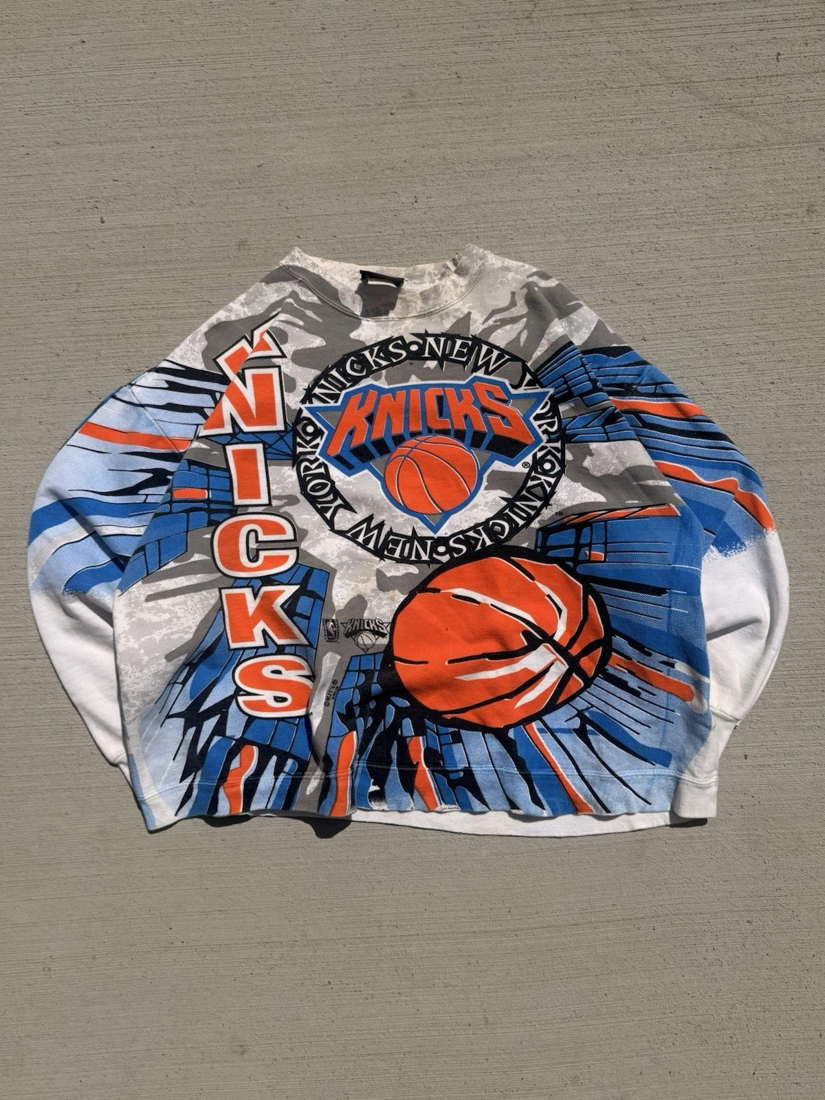 New York Knicks Vintage Crewneck Aop 1990s Boxy XL | eBay | eBay US
