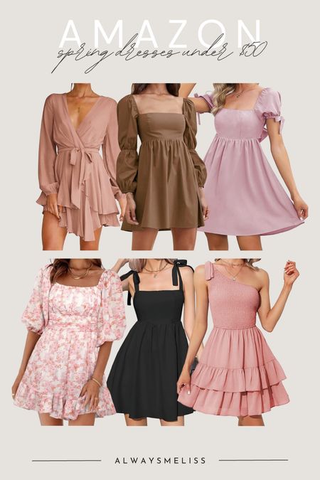Amazon spring dresses under $50!! Spring mini dresses, amazon fashion, amazon dresses, spring trends

#LTKunder50 #LTKSeasonal #LTKunder100