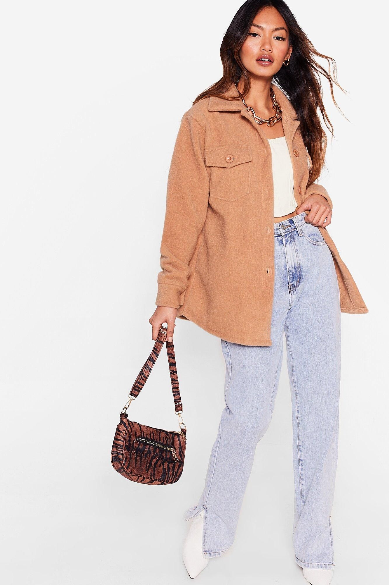 Brush It Off Faux Wool Shirt Jacket | NastyGal (US & CA)