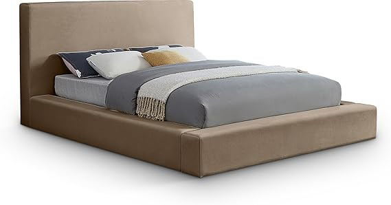Meridian Furniture DorianTaupe-K Dorian Collection Modern | Contemporary King Bed with Ultra Luxe... | Amazon (US)
