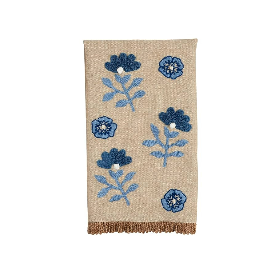 Mud Pie Flower Print Emb Towel; 21" x 14" | Amazon (US)