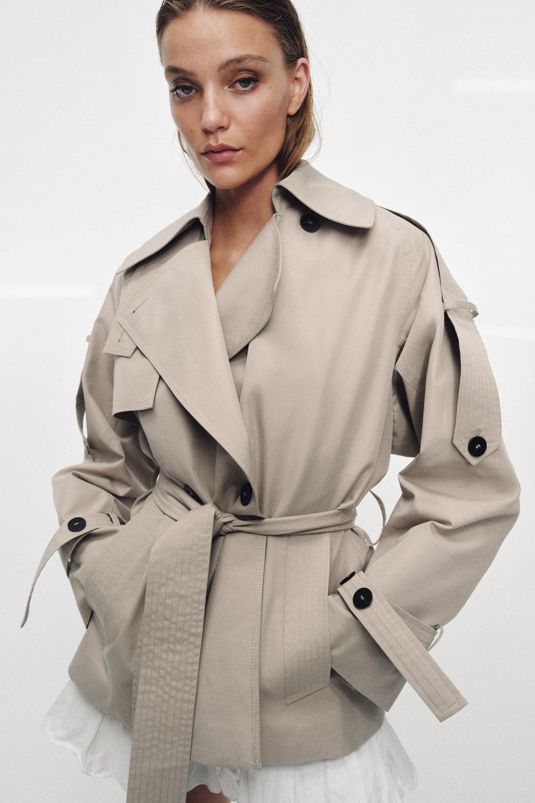 ZW COLLECTION OVERSIZED WATER REPELLENT TRENCH COAT | Zara Canada