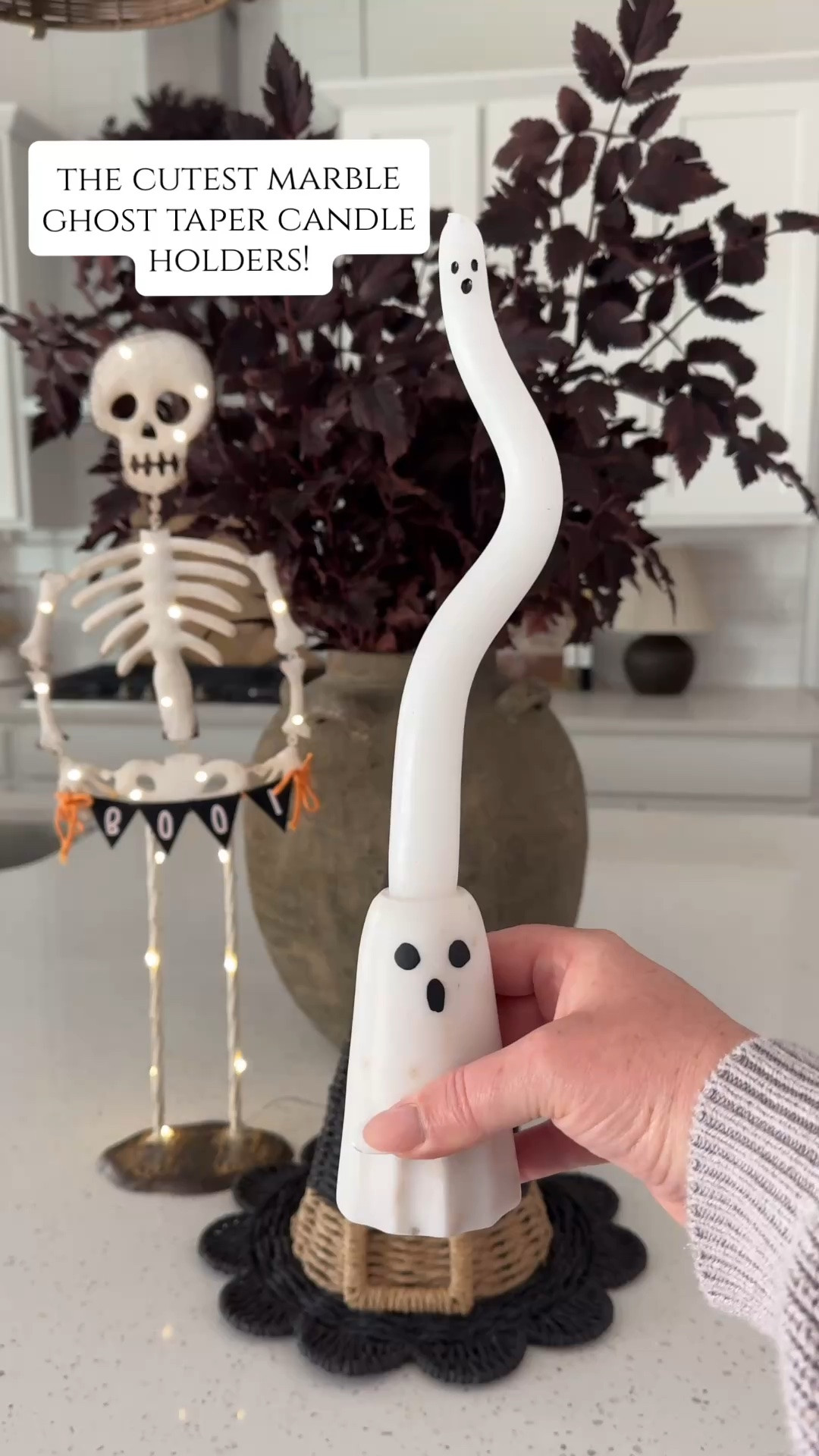 #ad #mudpiegiftpartner the cutest marble ghost taper candle holders from @Mud Pie! Use code CHRISTIN20 for 20% off sitewide at mudpie.com.

#LTKSaleAlert #LTKHome #LTKSeasonal