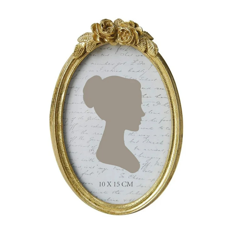 Sunlit Vintage Picture Frame 4x6 Inch, Oval Antique Photo Frames with Glass Front, Luxury Photo D... | Walmart (US)