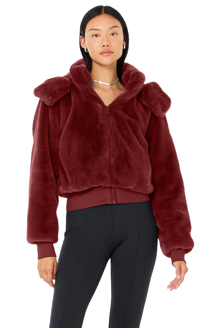 Faux Fur Foxy Jacket in Cranberry, Size: XS | Alo YogaÅ½ | Alo Yoga