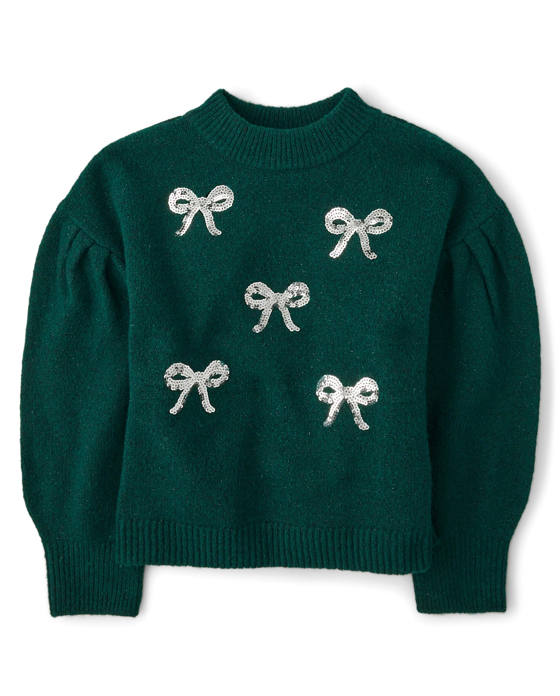Girls Sequin Bow Sweater - green | The Children's Place