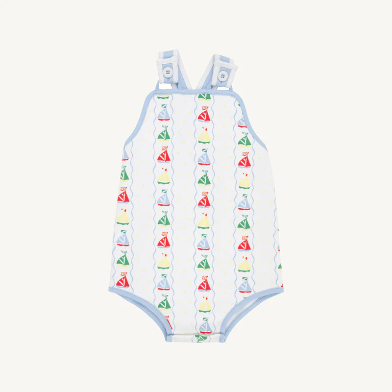 Skipper Sunsuit - Set Sail with Beale Street Blue | The Beaufort Bonnet Company