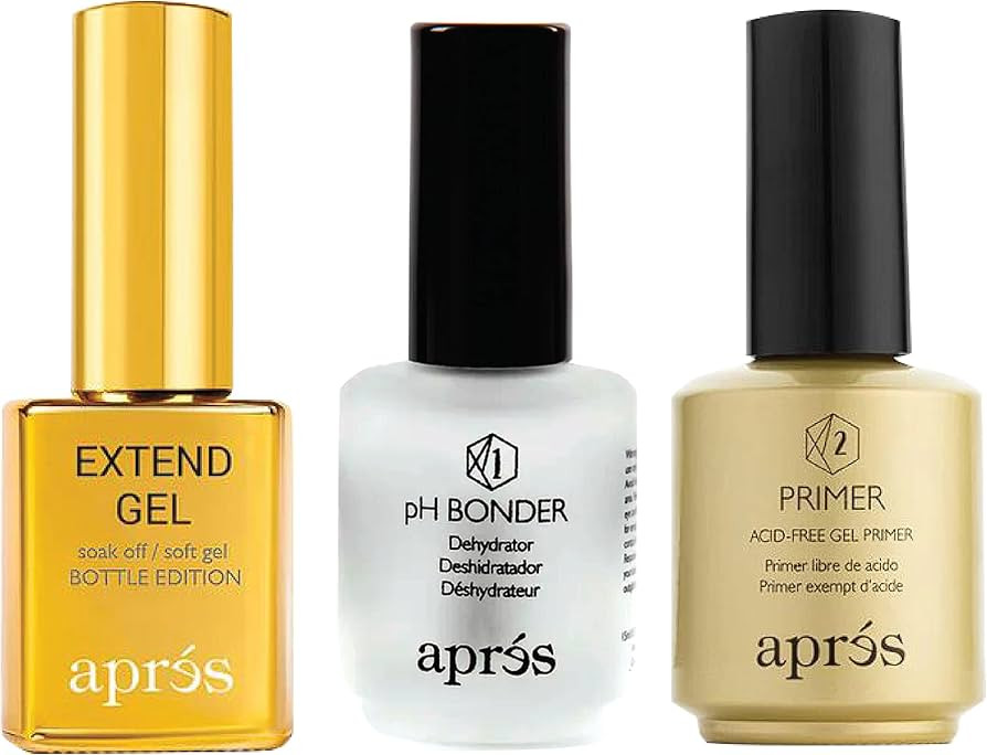 Aprés Gel-X Professional Nail Kit - Gold Bottle pH Bonder, Acid-Free Gel Primer, and Extend Gel ... | Amazon (US)
