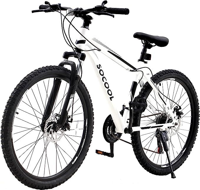 26 Inch Mountain Bike, 21 Speed Bicycle with Full Suspension, Adult Road Offroad City Bike, Full ... | Amazon (US)