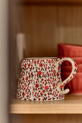 The Mud Fairy Blooming Hearts Stoneware Mug | Anthropologie (US)