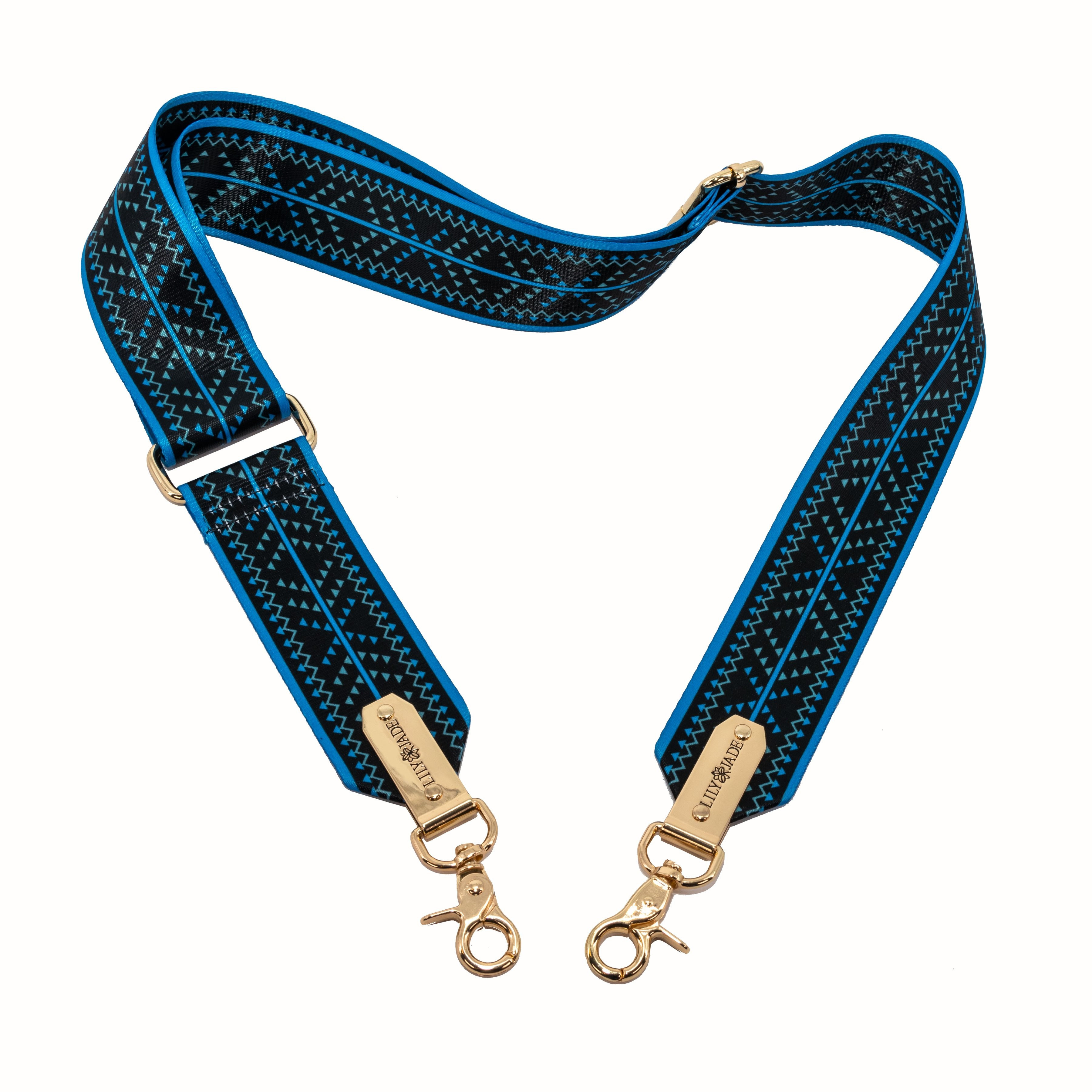 Crossbody Strap - Blue Geometric | Lily Jade