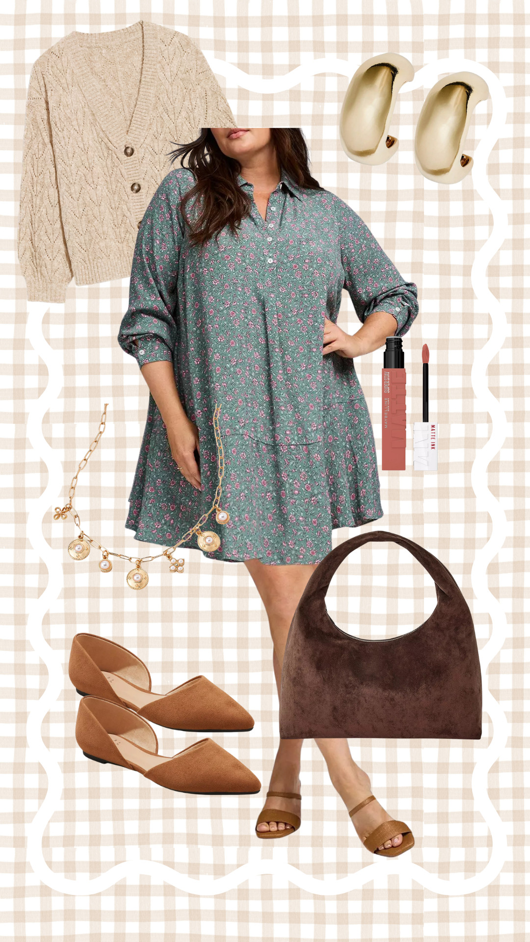 Fall outfits you'll love! I'm obsessed with this Torrid shirt dress, I ordered in a 3x. Paired with a fall cardigan from Old Navy and fun fall accessories! 

 #LTKSeasonal #LTKPlusSize #LTKFindsUnder50