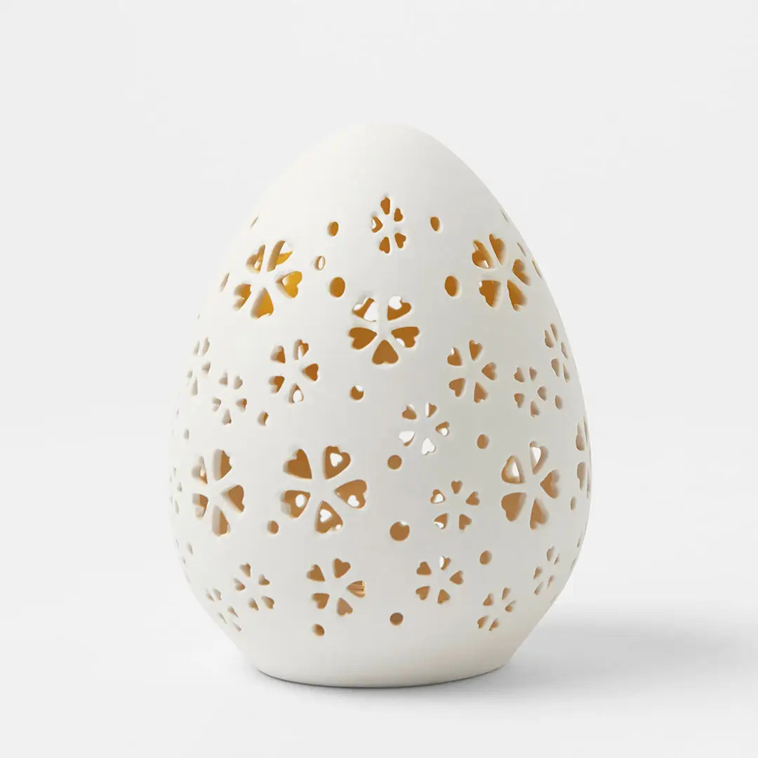 LED Cut Out Porcelain Egg | Bed Bath N' Table