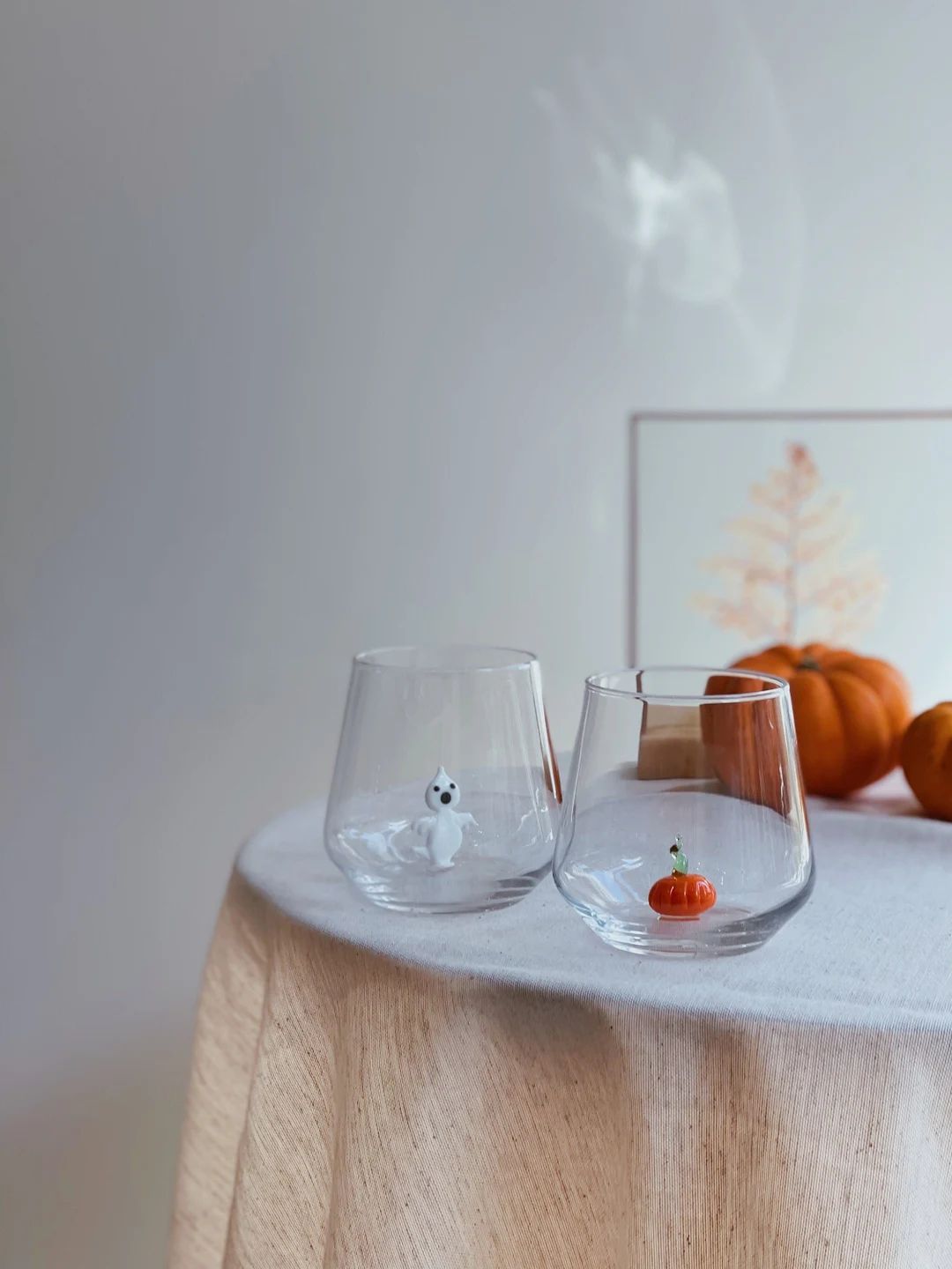 Glass Water Cup Set of 2 With Handmade Figures Glassware - Etsy | Etsy (US)