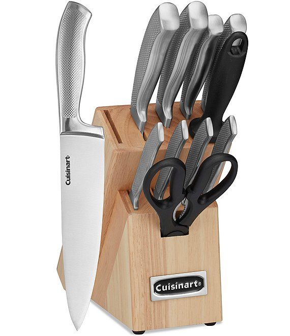 Cuisinart Classic Cutlery 12-Piece Textured Hollow Handle Stainless Steel Block Set | Dillard's | Dillard's