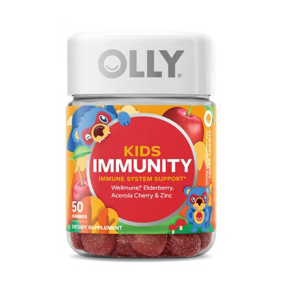 OLLY Kids Immunity Elderberry Gummies - Cherry Berry - 50ct | Target