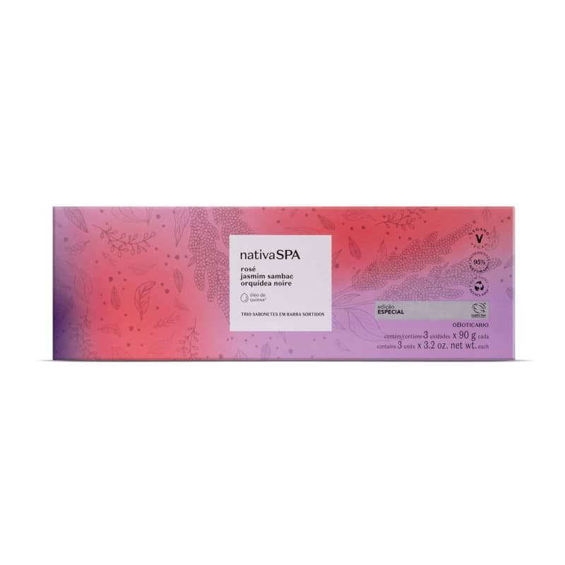 Trio Sabonetes em Barra Nativa SPA Flores 3x90g | oBoticario (BR)