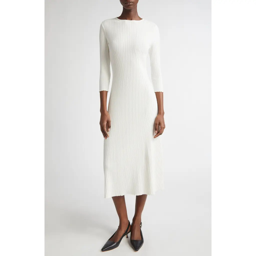 Vince Rib Sweater Dress in Off White at Nordstrom Rack, Size X-Small | Nordstrom Rack