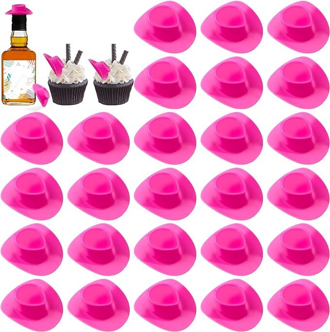 30PCS Plastic Mini Western Cowboy Cowgirl Hat Cute Miniature Hat for Party Accessories Toy Doll D... | Amazon (US)