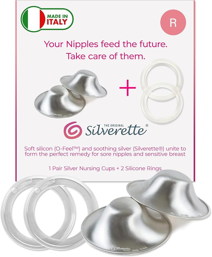 Silverette\u00ae The Original Silver Nursing Cups, Nipple Covers for Breastfeeding Essentials, Pu... | Amazon (US)