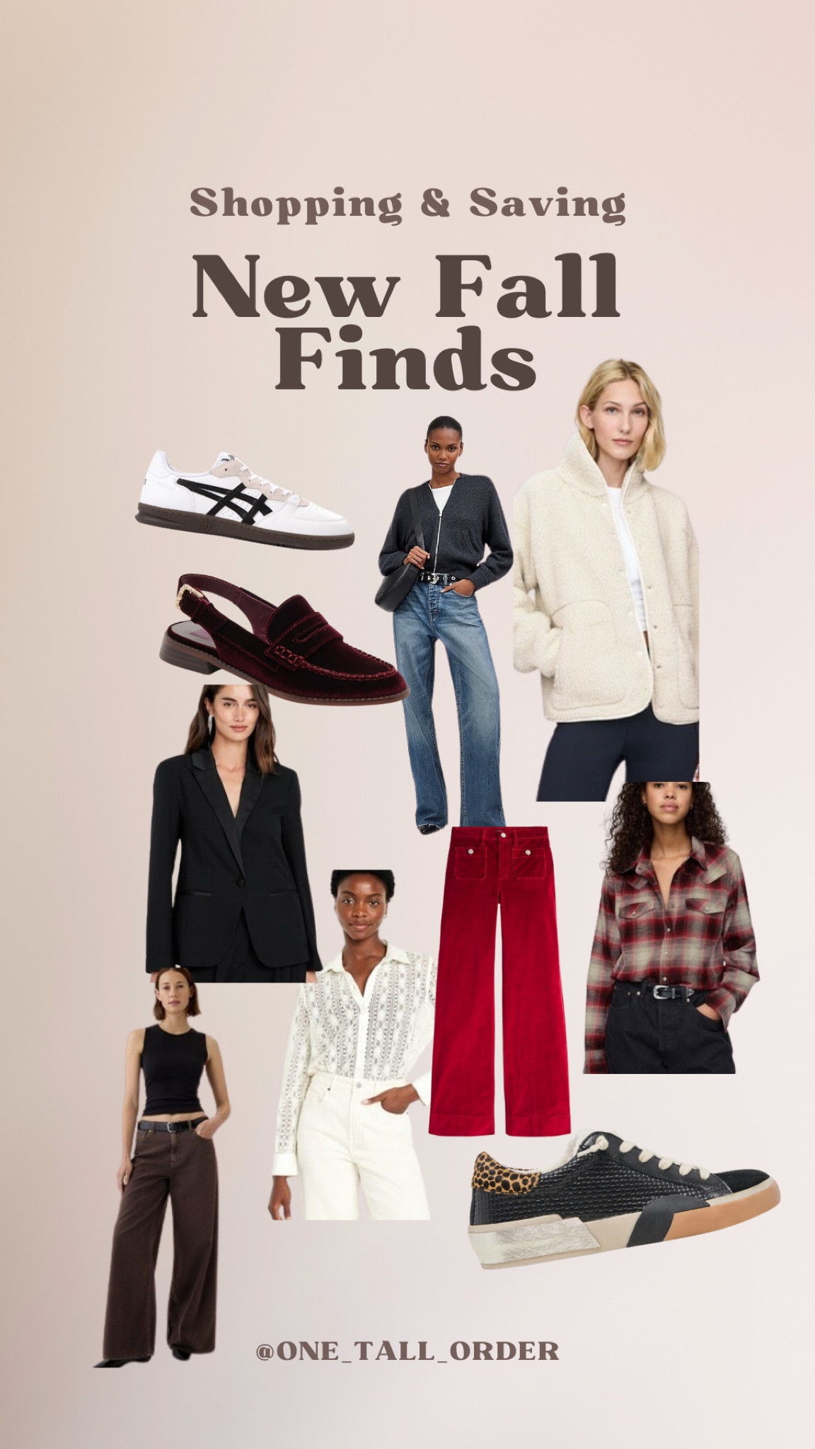 Sharing a few new fall finds that I’m loving right now! 🍁 These velvet flares from J.Crew are a standout, paired with this lace top from Old Navy for a perfect mix of texture. I’m also loving the new fun fall kicks—these ASX sneakers are a must, and the velvet loafers from Dolce Vita add a luxe touch. Plus, Madewell’s new denim drops are chef's kiss and this satin lapel blazer from Old Navy is an instant classic for layering. 

Tall, tall friendly, long, extra long, tall fashion, tall style, tall clothing, tall girl long inseam, jeans, wedding guest dress, summer dress, teacher outfit, halloween, maternity, back to school, work outfit, fall outfit, fall décor, ootd, country concert, work wear, blazers, mary jane’s 
Follow me on Instagram at www.instagram.com/one_tall_order to check out my daily fun and fabulous tall finds ❤️


#LTKSaleAlert #LTKxMadewell #LTKSeasonal