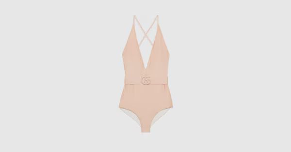 Gucci Sparkling jersey swimsuit with Double G | Gucci (US)