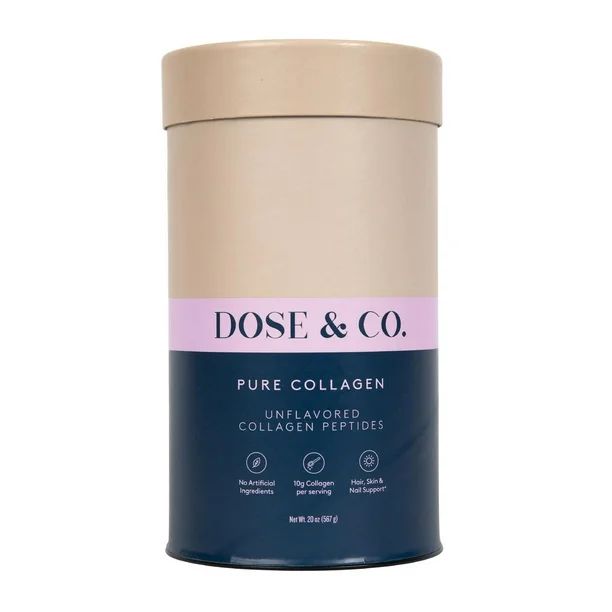 Dose & Co Pure Bovine Collagen Peptides Powder 567g (20oz) | Walmart (US)