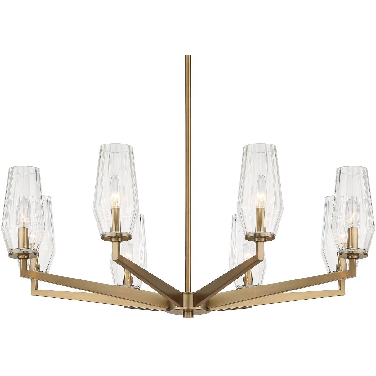 Possini Euro Design Byzantium Warm Gold Chandelier 35" Wide Modern Clear Glass Shade 8-Light Fixt... | Target