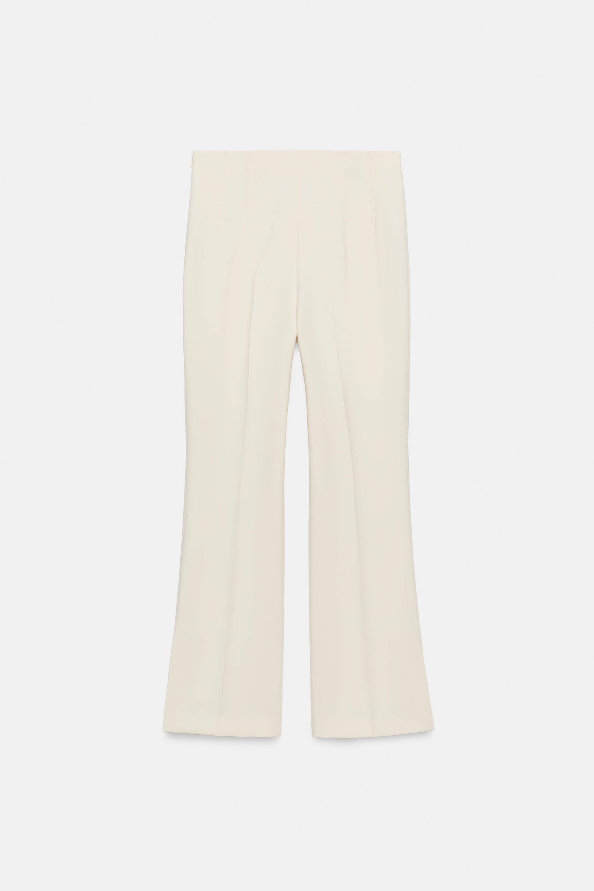 ZW COLLECTION HIGH-WAIST CROPPED PANTS | Zara US