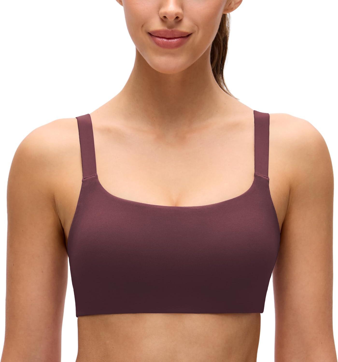 CRZ YOGA Butterluxe Square Back Sports Bras | Amazon (US)