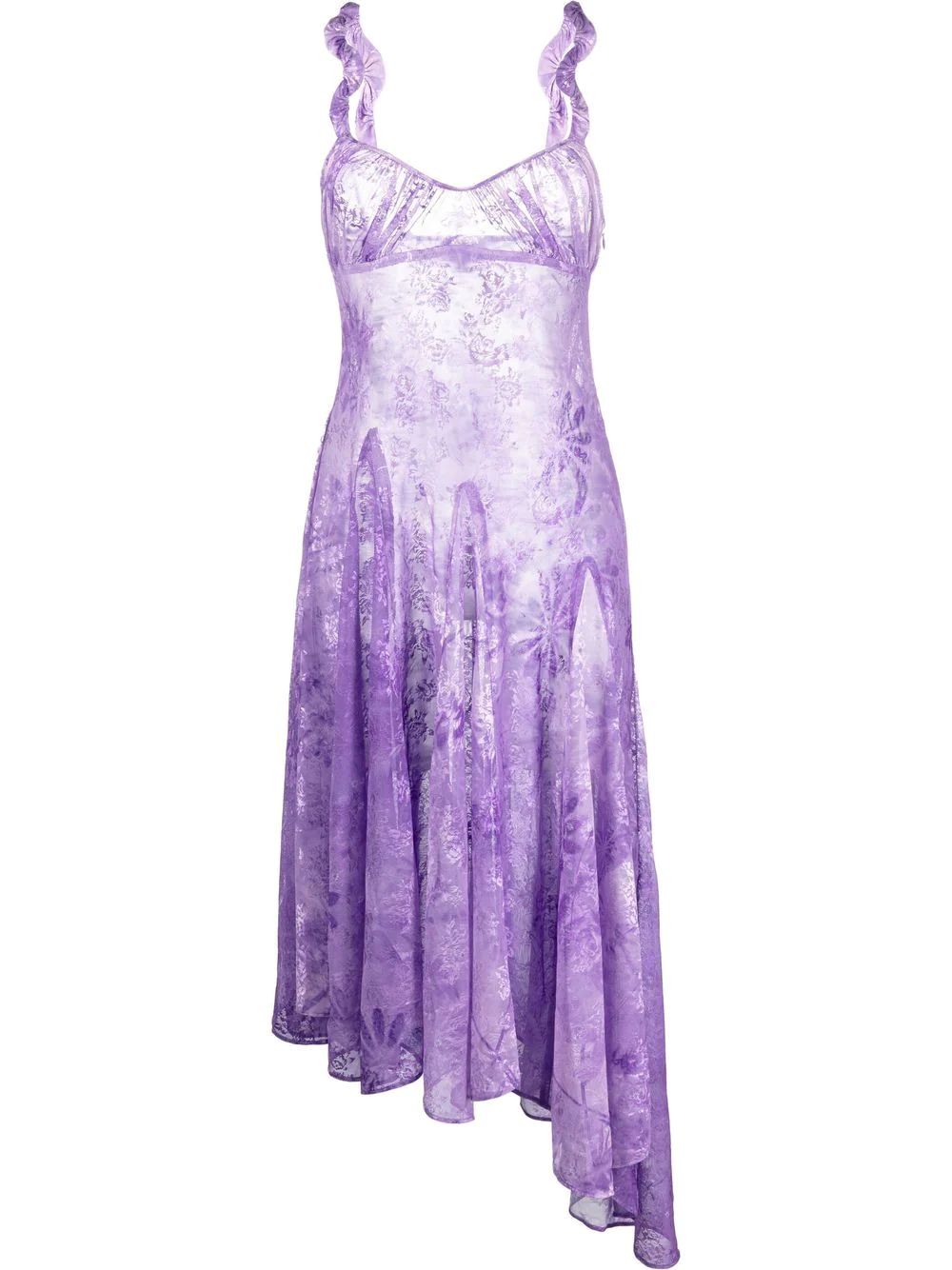 Collina Strada floral-lace Detail Asymmetric Dress - Farfetch | Farfetch Global